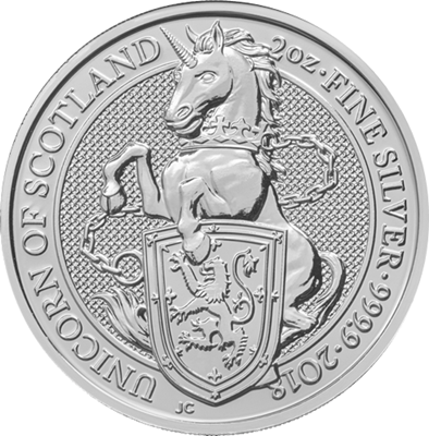 (image for) 2018 2oz Silver Queen’s Beast - THE UNICORN OF SCOTLAND